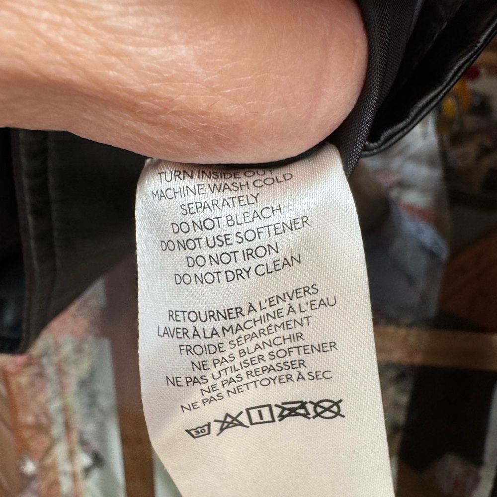 Women's Black Leather Jacket - Picture 3 of 5